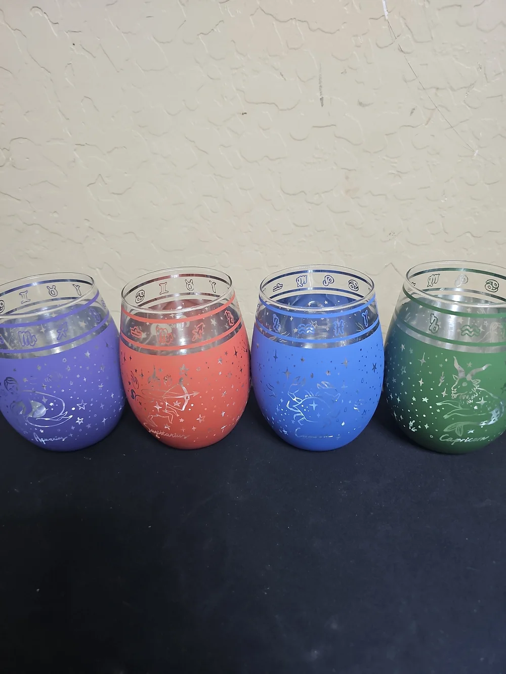 Earthbound Trading  Zodiac Element Wine Glass Set